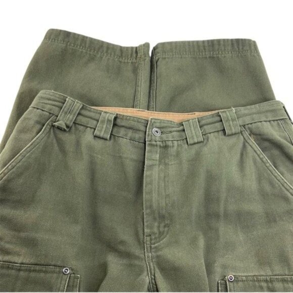 37x27” GREEN Duluth Trading Green Fire Hose Cargo Pants - Picture 4 of 8